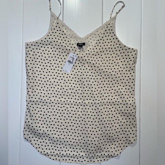 Express Polka Dot V-Neck Downtown Cami, Size XS, New with Tags - Picture 6 of 10